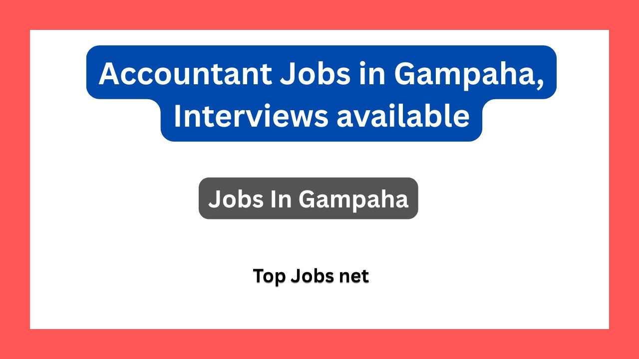 Accountant Jobs in Gampaha, Interviews available