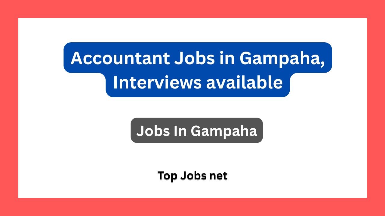 Accountant Jobs in Gampaha, Interviews available