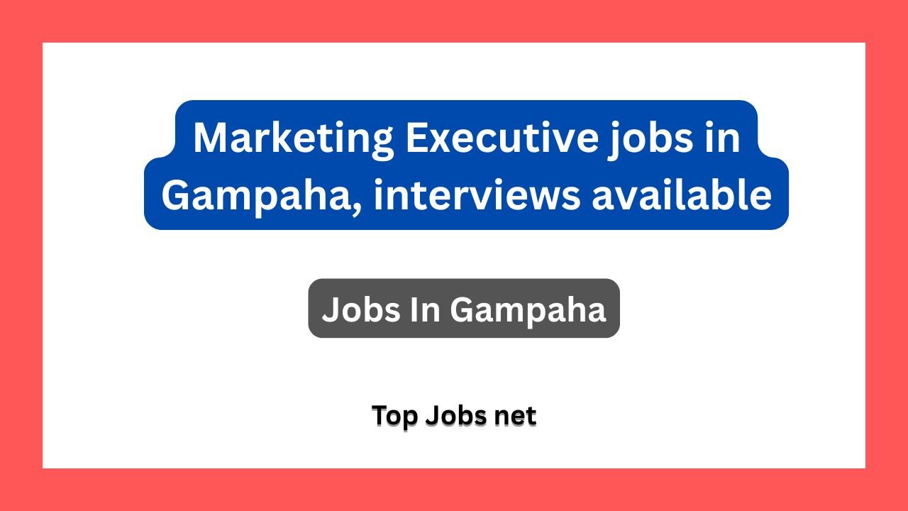 Marketing Executive jobs in Gampaha, interviews available