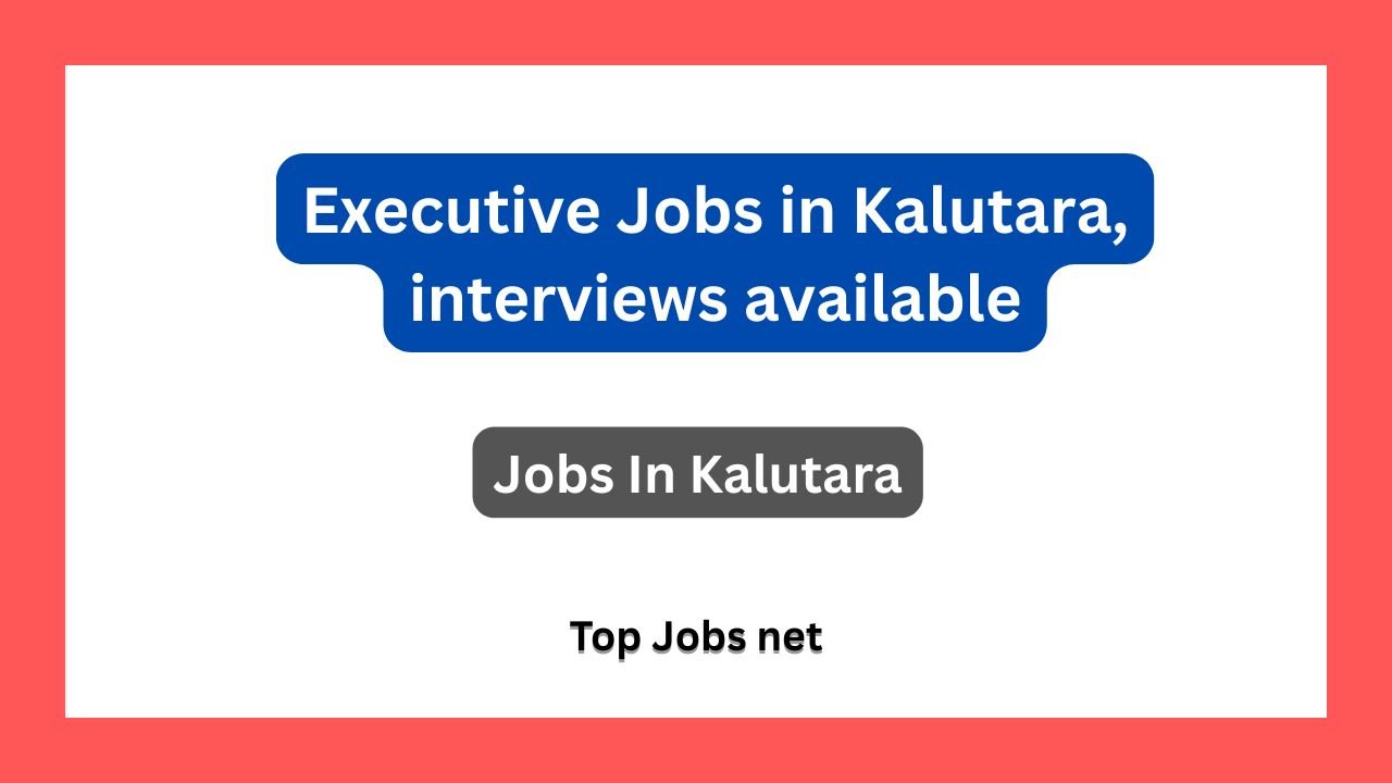 Executive Jobs in Kalutara, interviews available
