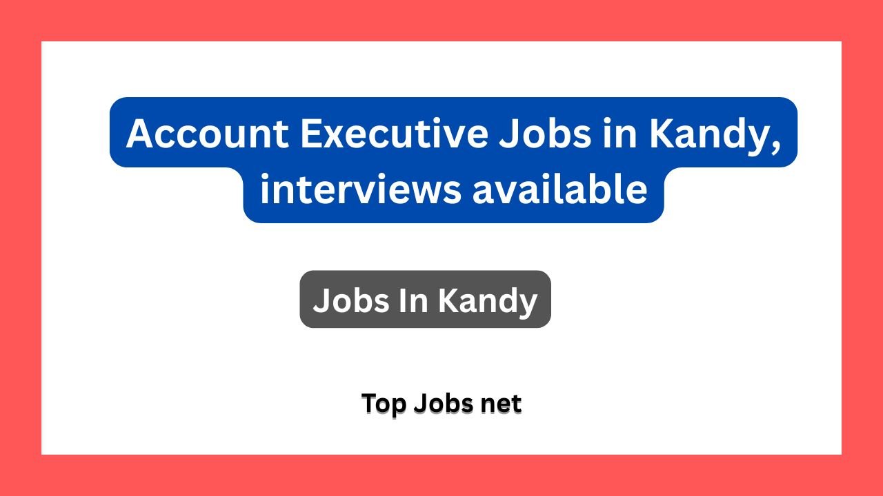 Account Executive Jobs in Kandy, interviews available
