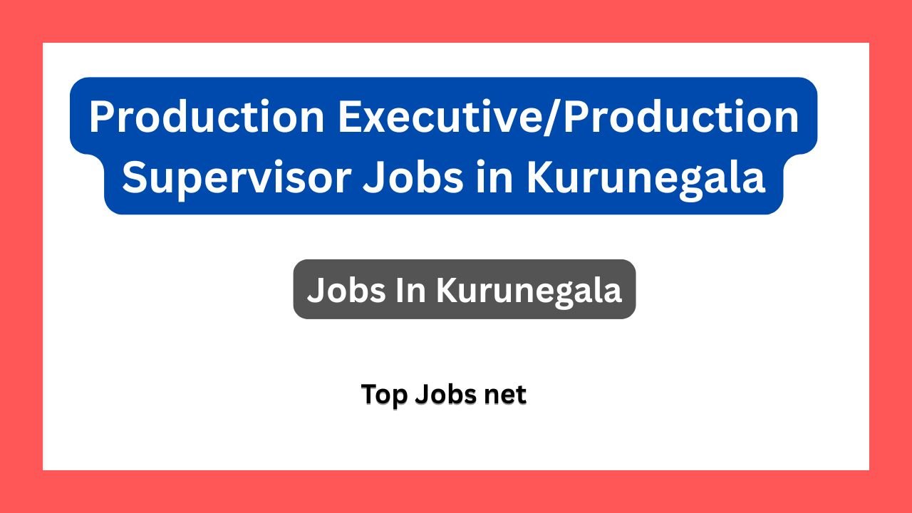 Production Executive/Production Supervisor Jobs in Kurunegala