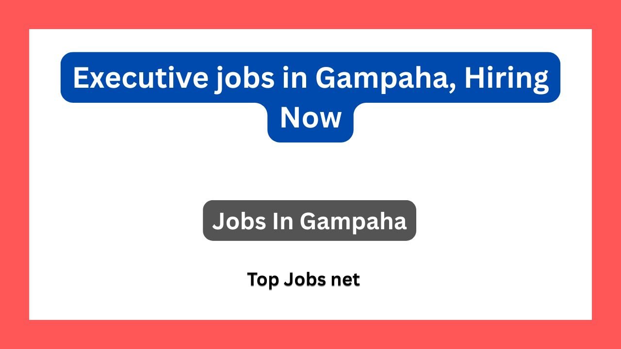 Executive jobs in Gampaha, Hiring Now